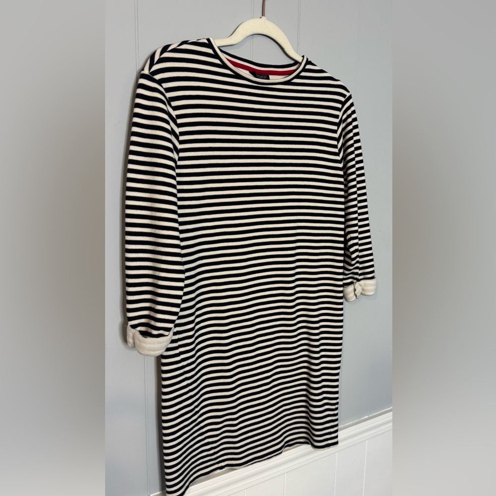 Topshop Sweatshirt Black and White Striped Dress Size 4
